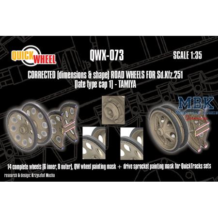 Sd.Kfz.251 Road Wheels (late hub type 1) Tamiya