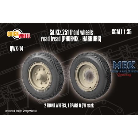 Sd.Kfz.251 & 11 front & spare wheels
