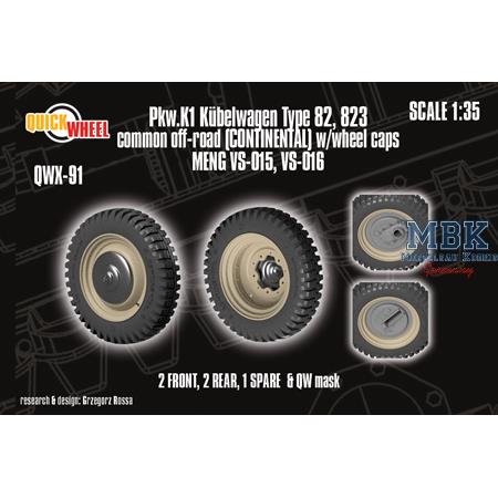 Kübelwagen Typ 82 common off-road wheels w/caps