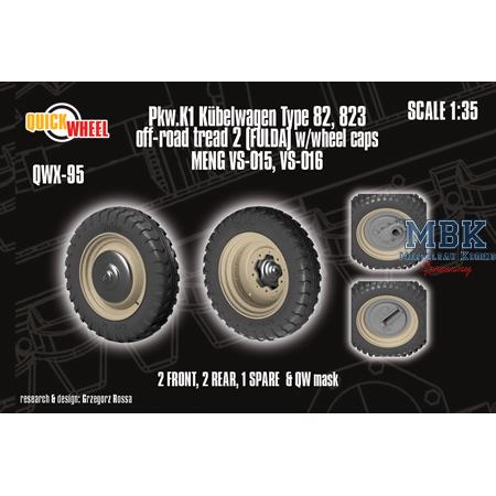 Kübelwagen Typ 82 uncommon off-road tread 2 w/caps