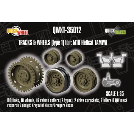 Tracks & Wheels Type 1 for M18 Hellcat (Tamiya)