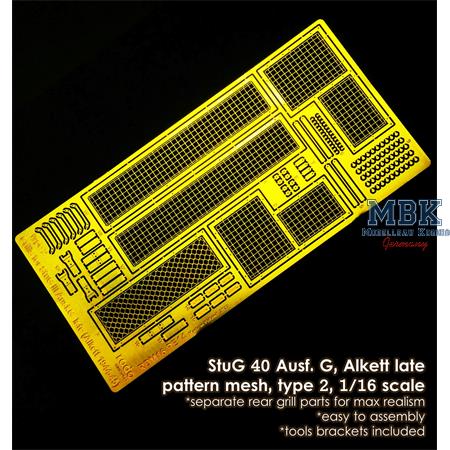 Grills for StuG III G late (Alkett 1944/45) Type 2