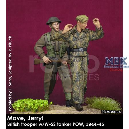"Move Jerry" British Trooper w/ Waffen SS POW