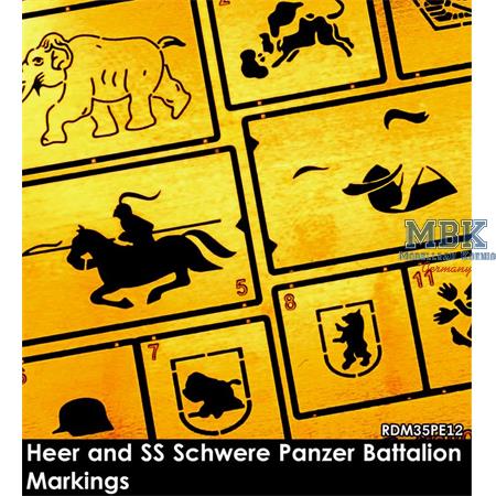 Heer + Waffen SS schw. Panzer Battalion Signs