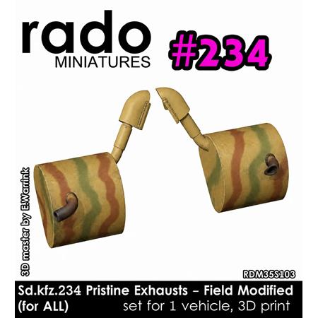 Correct factory Pristine Sd.Kfz. 234 mufflers (GP)