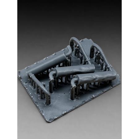 Hetzer early muffler - dented and new (Takom)