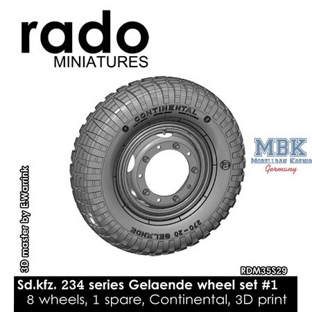 Sd.Kfz. 234/1-234/4 wheel set-Gelände Type 1 Cont.