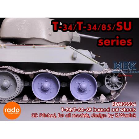 Burned out T-34/T-34/85 wheels, 1942-45