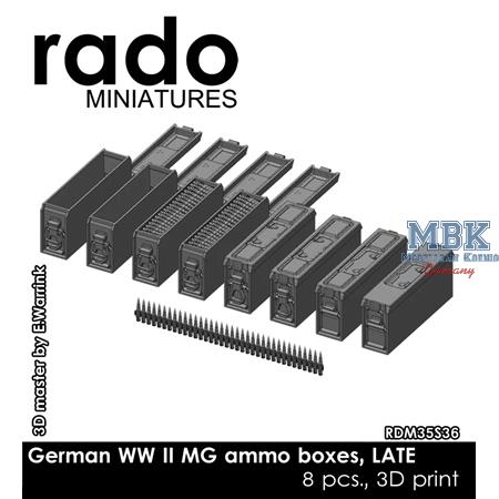 German WW2 MG ammo boxes, late