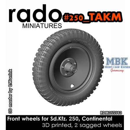 Front wheels for Sd.Kfz. 250, Continental (Takom)