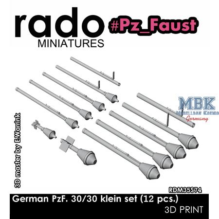 German PzF. 30/30 klein set (12 pcs.)
