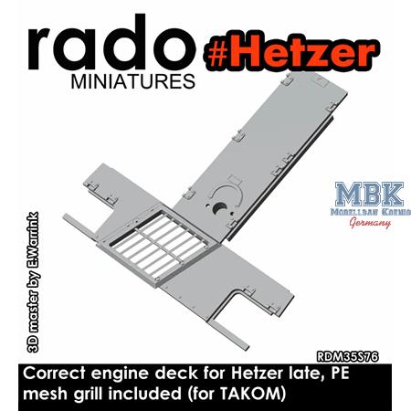 Correct engine deck for Hetzer late (for Takom)