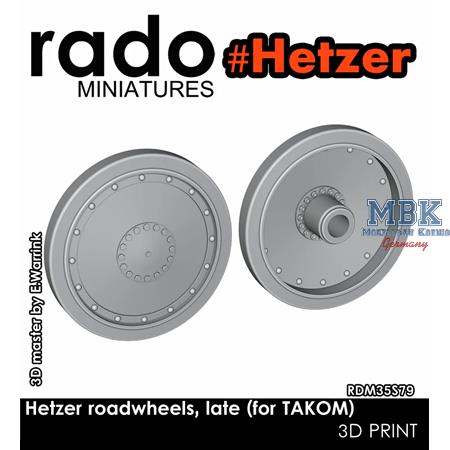 Hetzer roadwheels, late (for Takom)