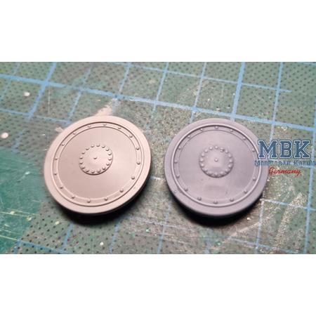 Hetzer roadwheels, late (for Takom)