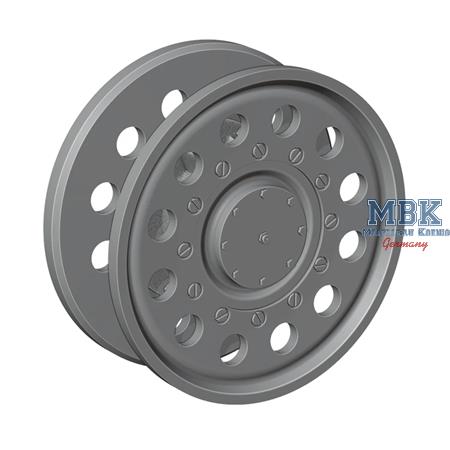 Hetzer idlers set, late (4 types, 4 pairs)