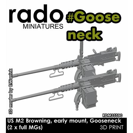 US M2 Browning, gooseneck mount