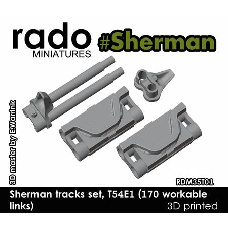 Sherman tracks set, T54E1 (170 workable links)
