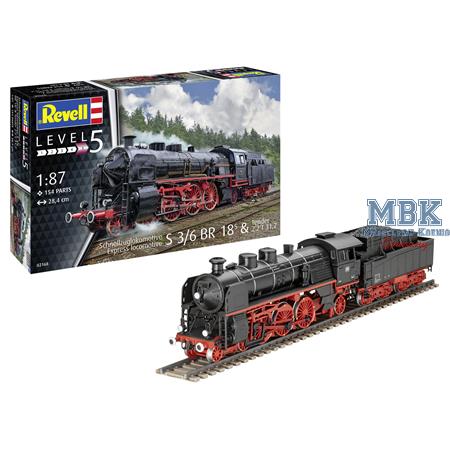 Schnellzuglokomotive S3/6 BR18(5) mit Tender 2'2'T