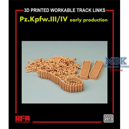 Panzer III / IV early workable tracks (3D printed)