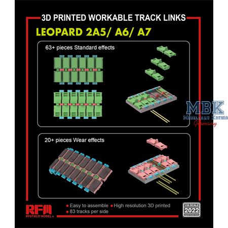 Leopard 2 A5 /A6 /A7 workable tracks (3D printed)