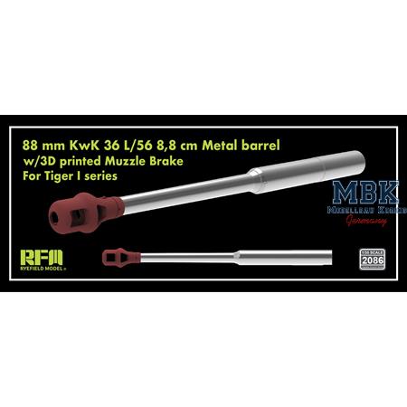 Upgrade set 88 mm KwK 36 L/56 metal barrel w/3D