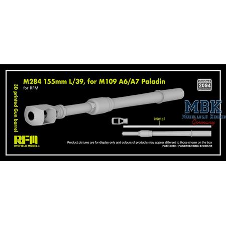 3D print.Gun barrel M284 155mm L/39 for M109 A6/A7