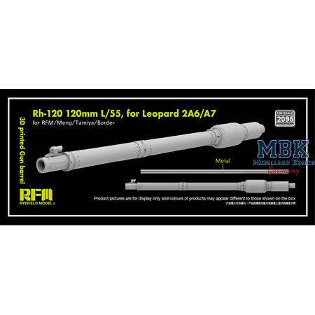 3D print.Gun barrel Rh-120 120mm L55 Leopard 2A6/7