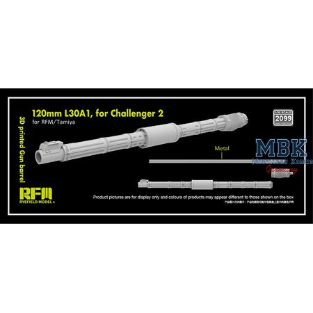 3D print.Gun barrel 120mm L30A1 for Challenger 2