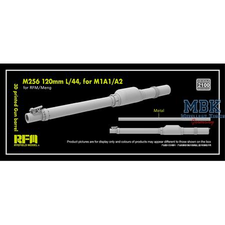 3D print.Gun barrel M256 120mm L/44 for M1A1/M1A2
