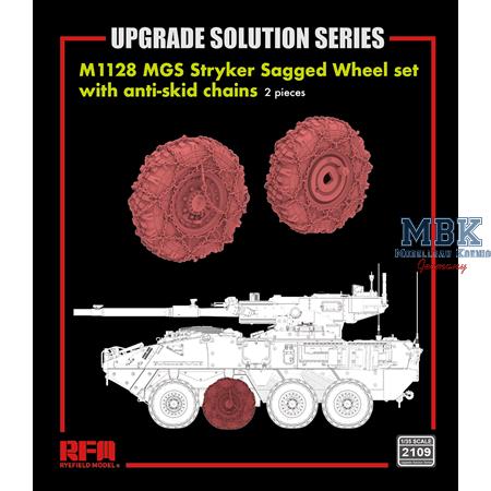 M1128 MGS Stryker Sagg.Wheel set w/anti-skid chain