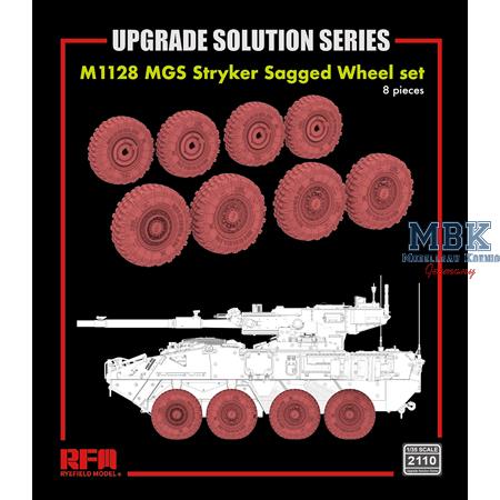 M1128 MGS Stryker Sagged Wheel set, 8 pcs.