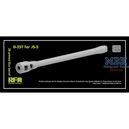 3D printed Gun barrel D-25T for JS-2 (TAM,DRA,TRU)