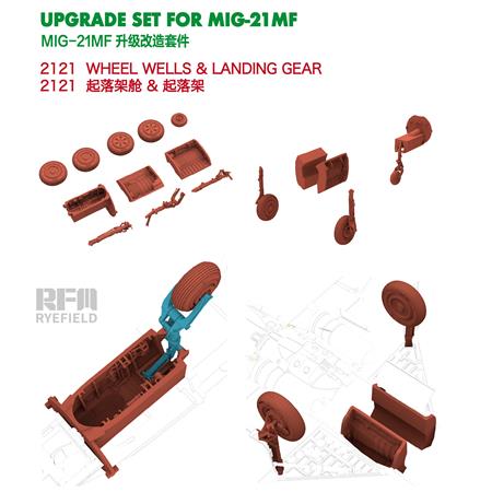 MiG-21MF Landing Gear & Wheel Wells 3D PRINTED