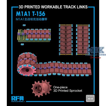 3D Printed work. tracks T-156 w/One-piece Sprocket