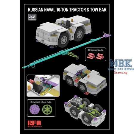 Russian Naval 10-Ton Tractor & Tow Bar (1:48)