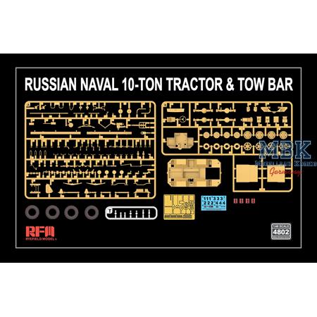 Russian Naval 10-Ton Tractor & Tow Bar (1:48)