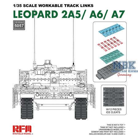 Leopard 2 A5 / A6 / A7  workable track links