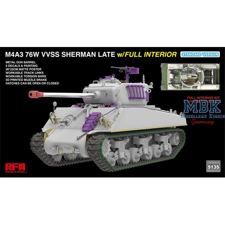 M4A3 76W VVSS Sherman late STANDARD full interior