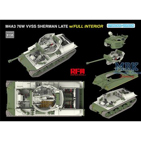 M4A3 76W VVSS Sherman late STANDARD full interior