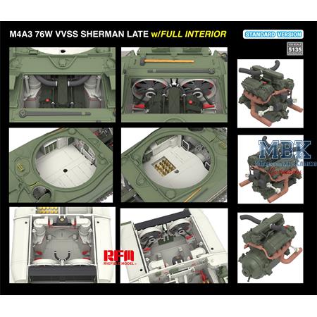 M4A3 76W VVSS Sherman late STANDARD full interior