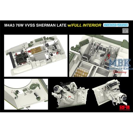 M4A3 76W VVSS Sherman late STANDARD full interior