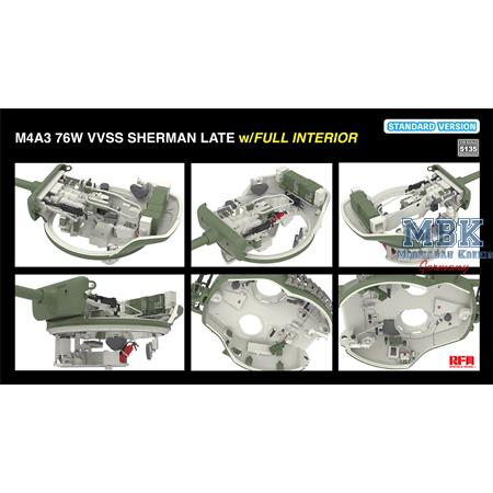 M4A3 76W VVSS Sherman late STANDARD full interior