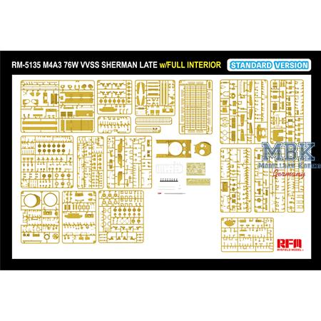 M4A3 76W VVSS Sherman late STANDARD full interior