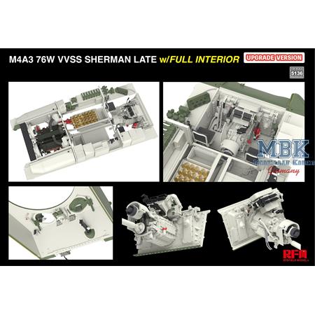 M4A3 76W VVSS Sherman late UPGRADE full interior