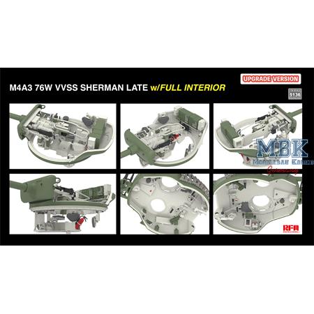 M4A3 76W VVSS Sherman late UPGRADE full interior