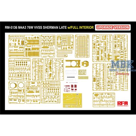 M4A3 76W VVSS Sherman late UPGRADE full interior