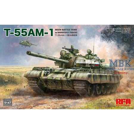 T-55 AM-1 Main Battle Tank with workable tracks