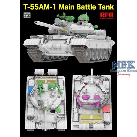 T-55 AM-1 Main Battle Tank with workable tracks
