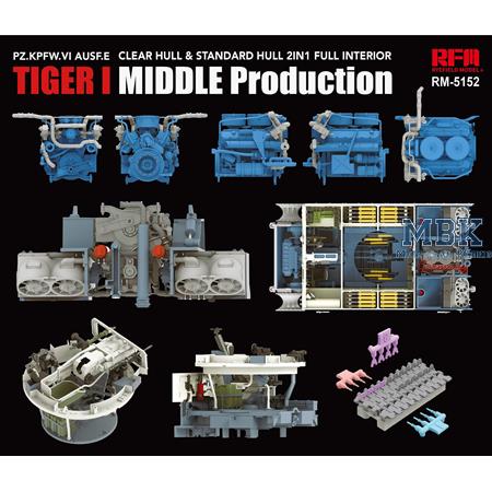 Tiger I Mid. prod. (clear parts) 2-in-1 INTERIOR