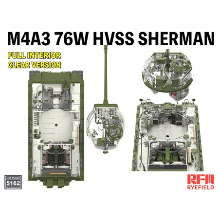 M4A3 76W HVSS Sherman late full interior CLEAR VS.